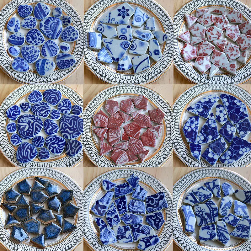 Ceramic Tile Blank - Carreaux de mosaïque ovales en céramique,