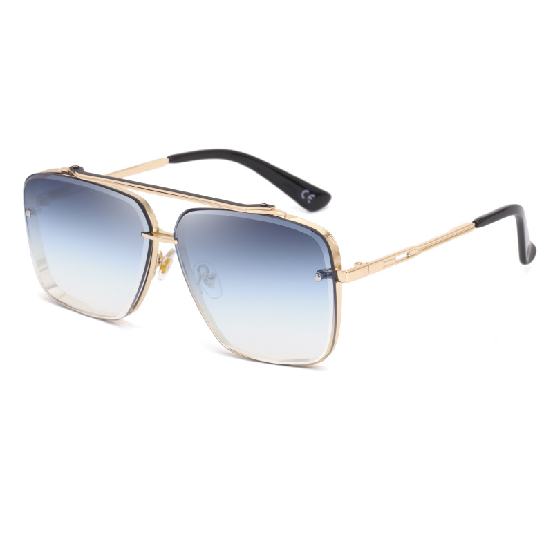 Metal Photo Panel - Lunettes de soleil polygone pour femmes,