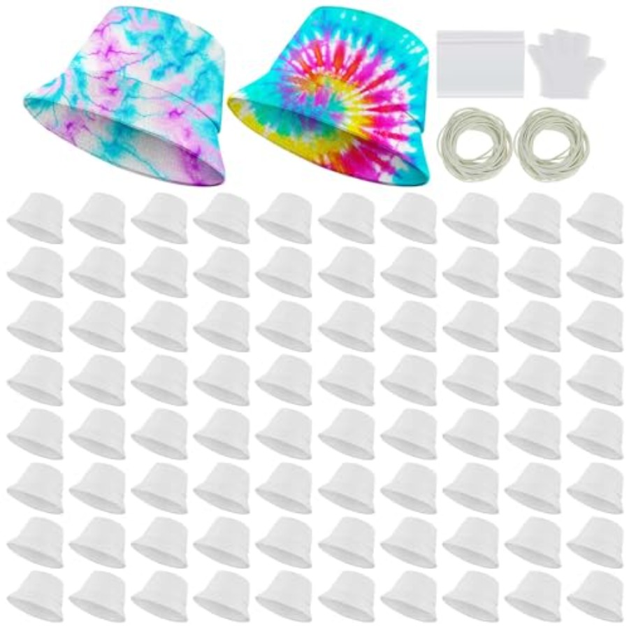 Hat Sublimation Blank - Chapeau bob en coton blanc pour