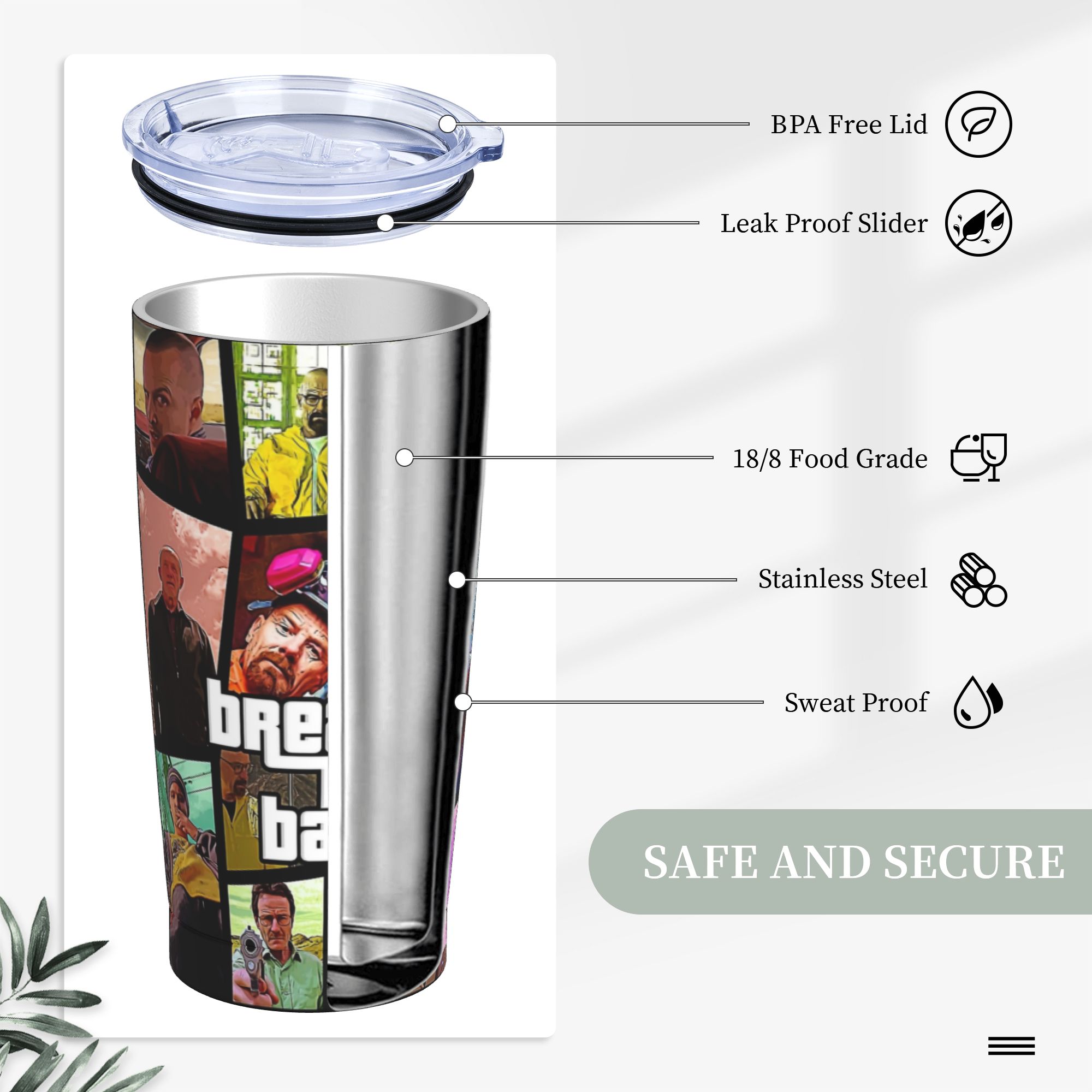 Gobelet isotherme Breaking Bad - Tumbler 20Oz White avis et prix