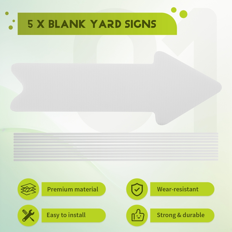 Lot de 5 panneaux de signalisa - Yard Sign Blank avis et prix