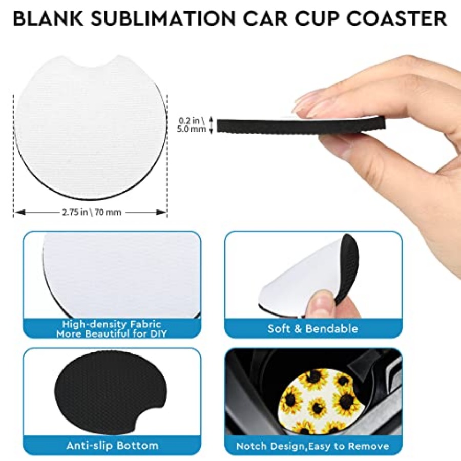40 pièces de sous-verres vierg - Coaster Sublimation Blank avis et prix