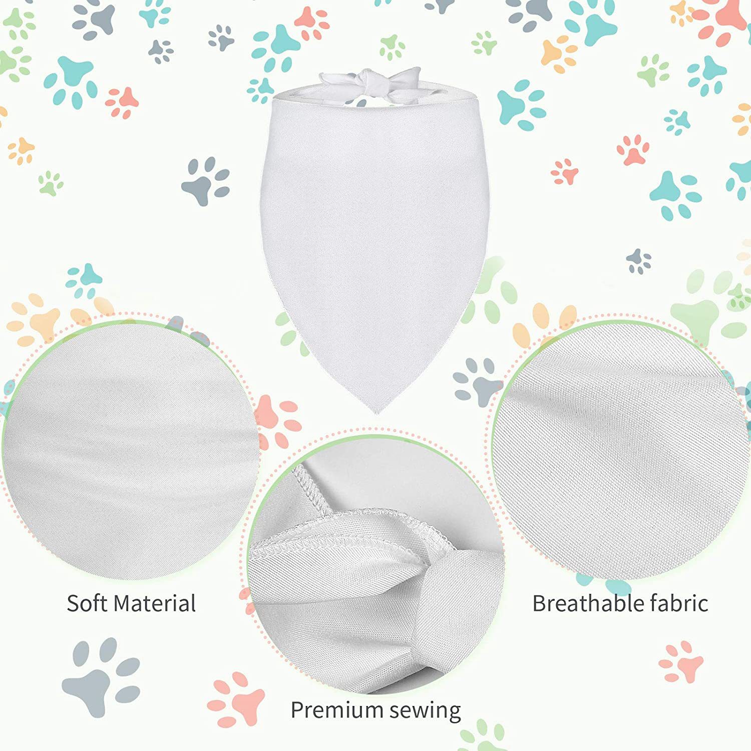 100 pièces Sublimation blanc c - Bandana Blank White avis et prix