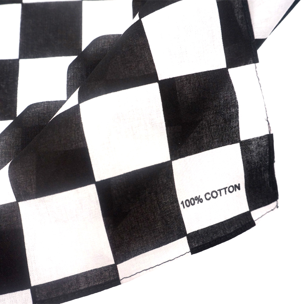 Bandana à carreaux drapeau Aut - Bandana Blank White avis et prix