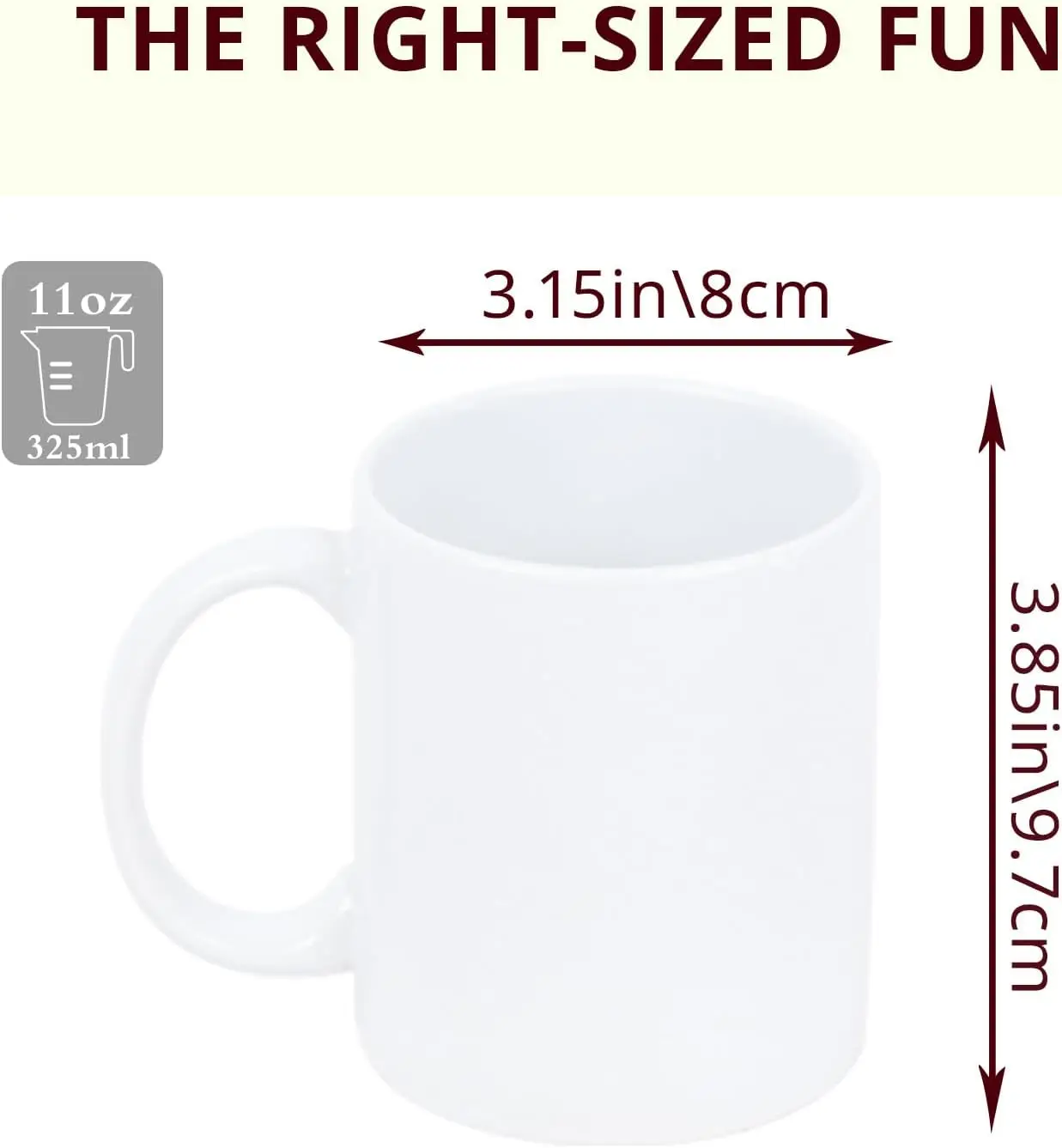 Tasse à café en céramique blan - Sublimation Mug White avis et prix