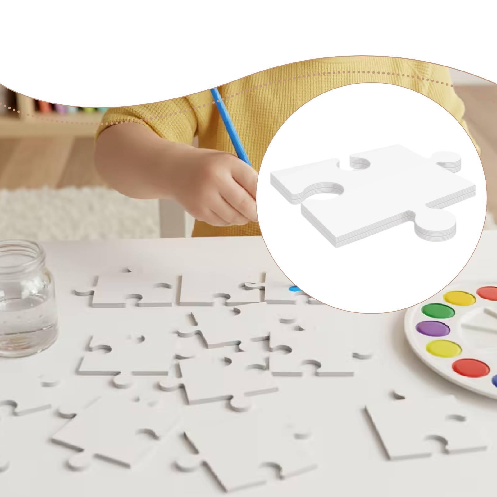24x Puzzles vierges en carton  - Puzzle Blank White avis et prix