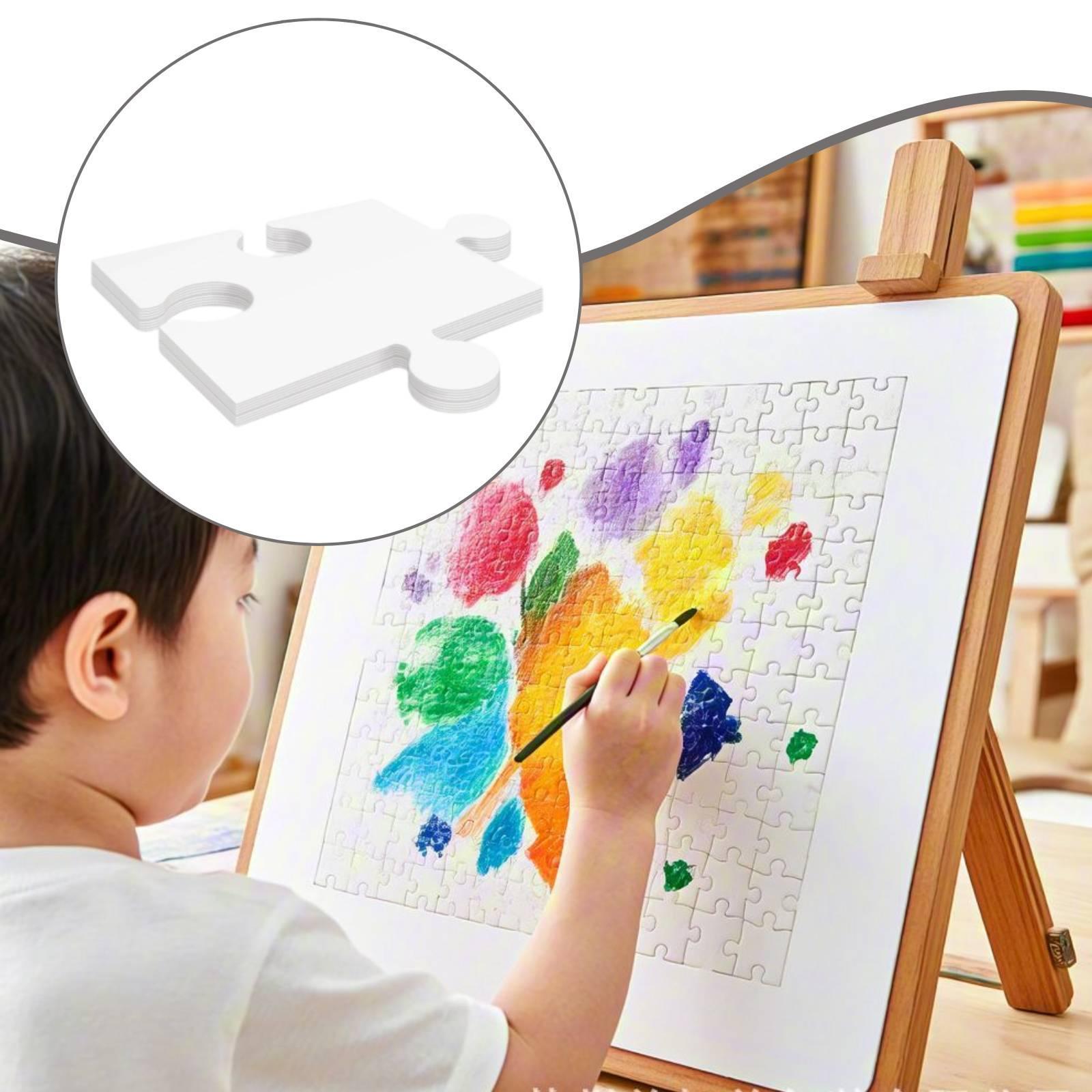24x Puzzles vierges en carton  - Puzzle Blank White avis et prix