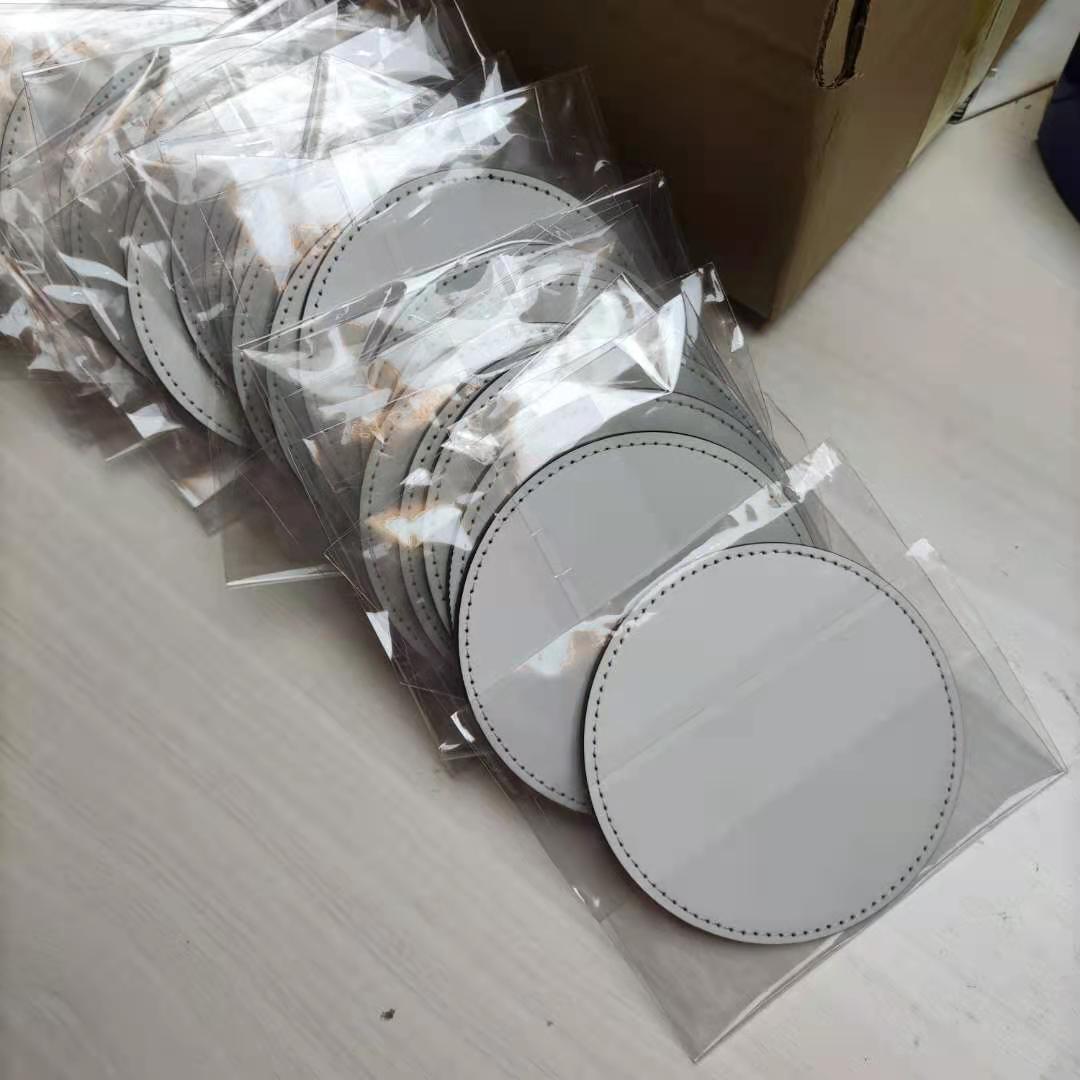Dessous de verre en cuir PU à  - Coaster Sublimation Blank avis et prix