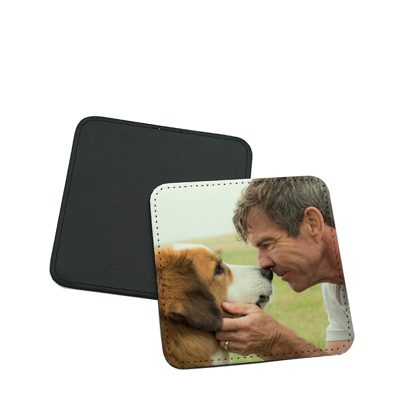 Dessous de verre en cuir PU à  - Coaster Sublimation Blank avis et prix