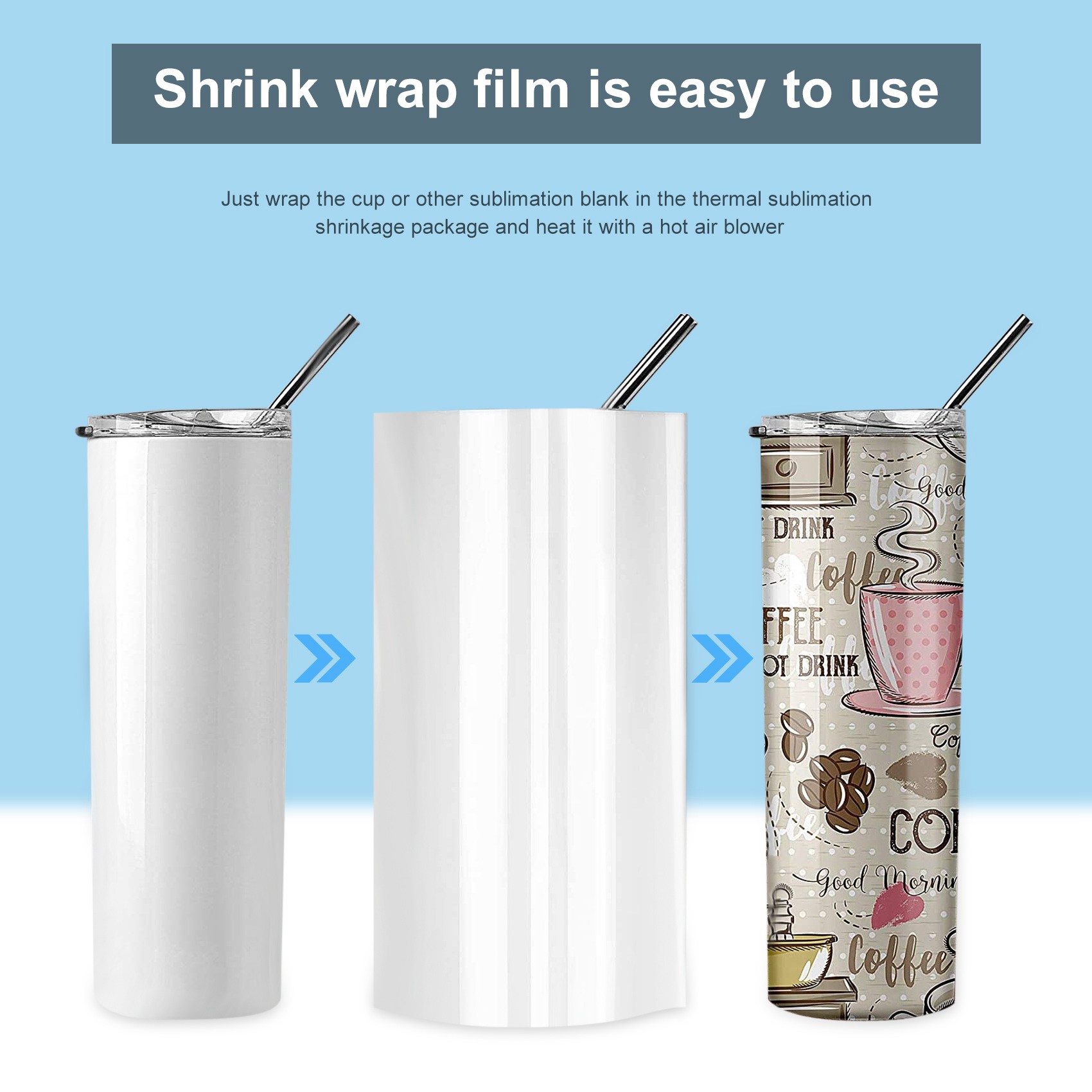 ABHI-30Pcs Film rétractable po - Sublimation Mug White avis et prix
