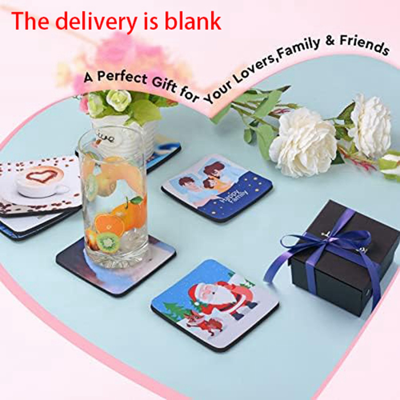F-F 40PCS Sous-verres carrés v - Coaster Sublimation Blank avis et prix