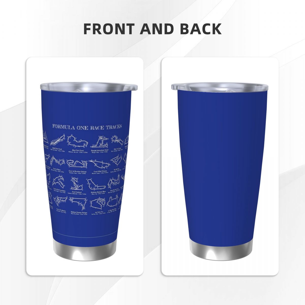 F1 Race Tracks (pochoir blanc- - Tumbler 20Oz White avis et prix