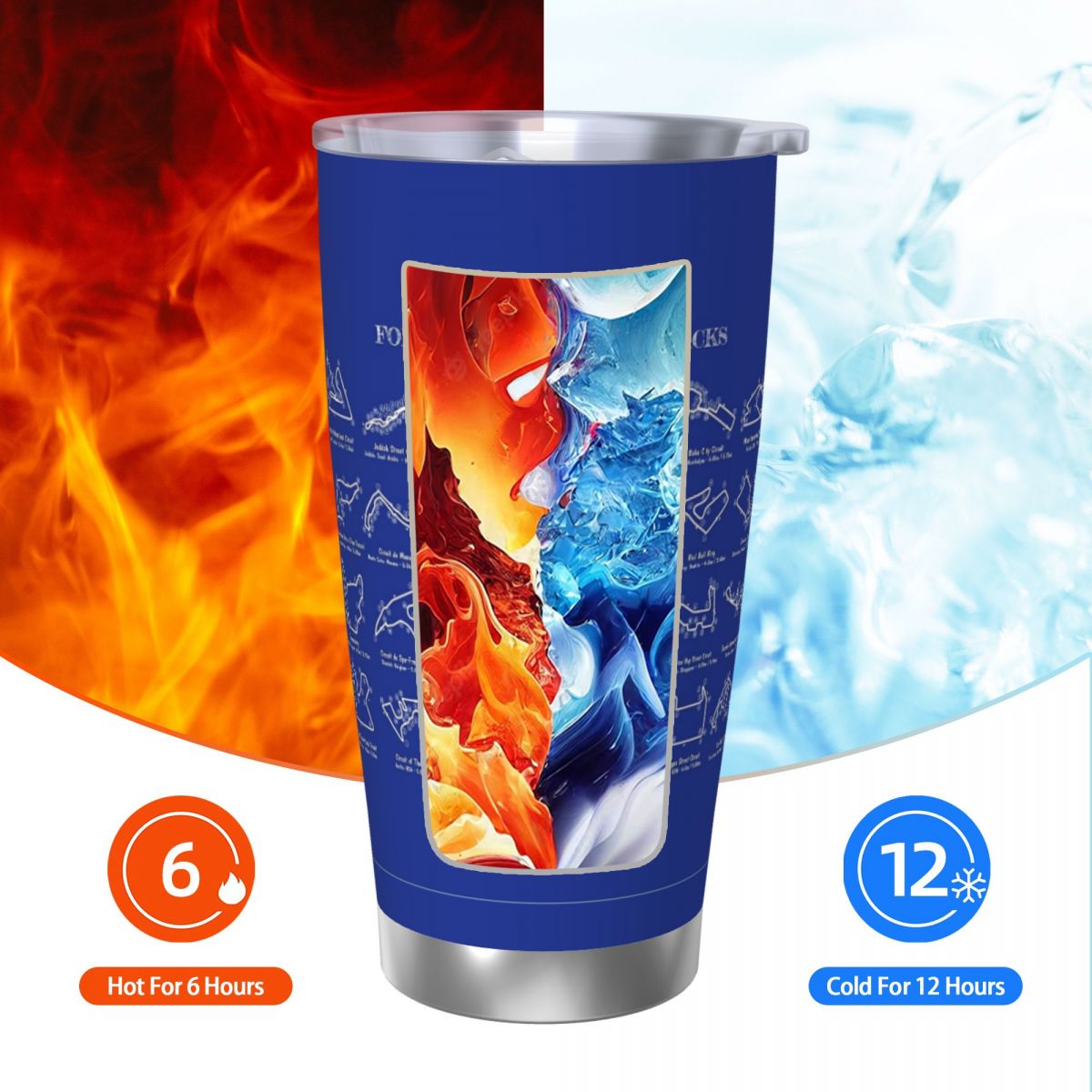F1 Race Tracks (pochoir blanc- - Tumbler 20Oz White avis et prix